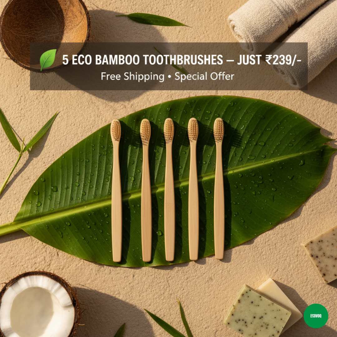 Eco Bamboo Toothbrush (Pack of 5)