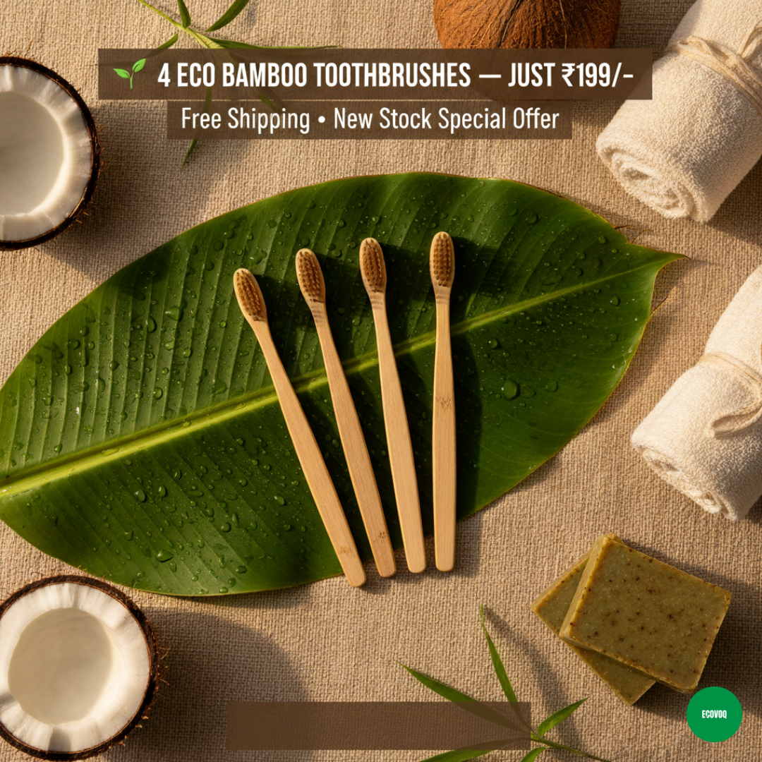 Eco Bamboo Toothbrush (Pack of 4)