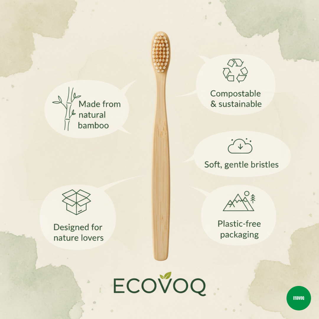 Eco Bamboo Toothbrush (Pack of 4)